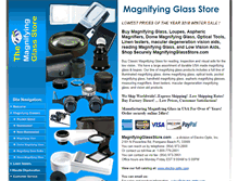 Tablet Screenshot of magnifyingglassstore.com
